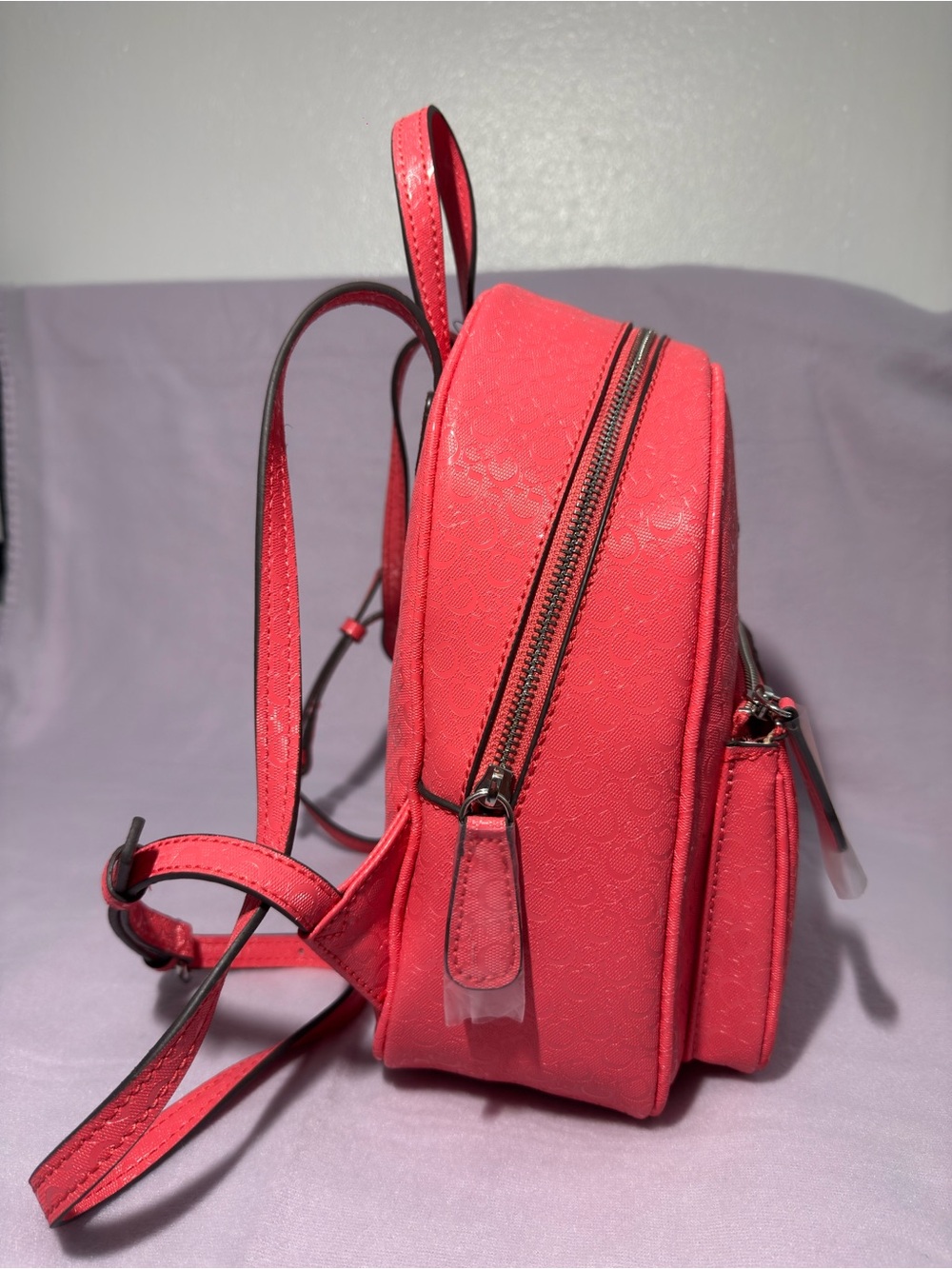 GUESS Red Mini Logo Backpack - Picture 2 of 7